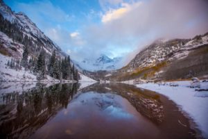 Maroon Bells in Winter